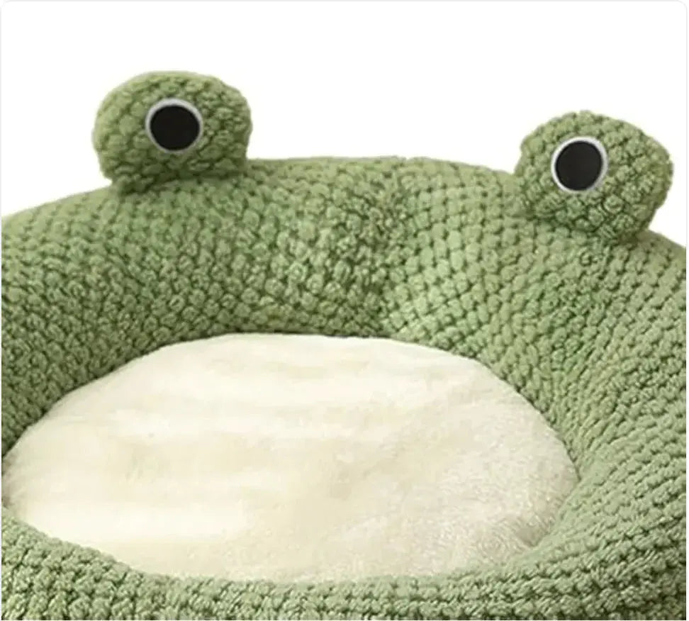 Cartoon Frog-Shaped Pet Bed Bright Supplies