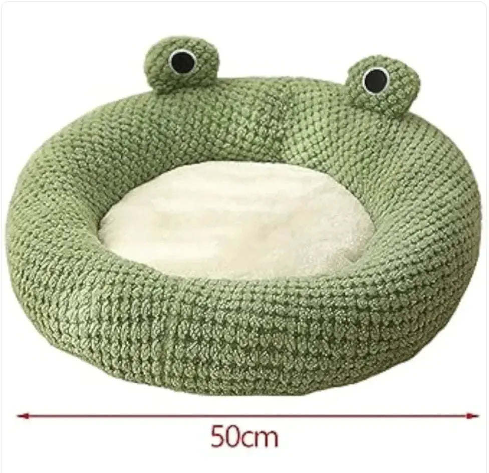 Cartoon Frog-Shaped Pet Bed Bright Supplies