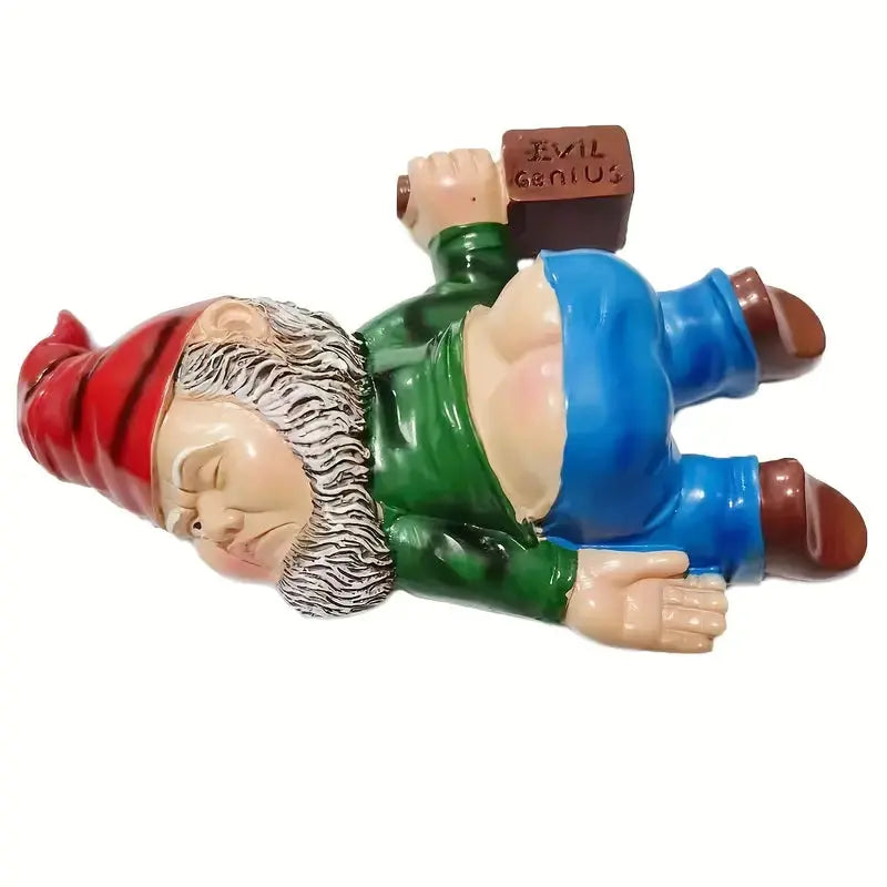 Mischievous Drunken Gnome Statue Bright Supplies