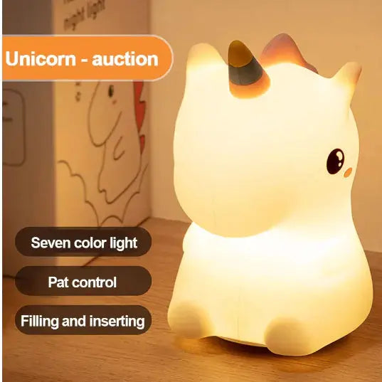 LED Unicorn Bedside Night Light Bright Supplies