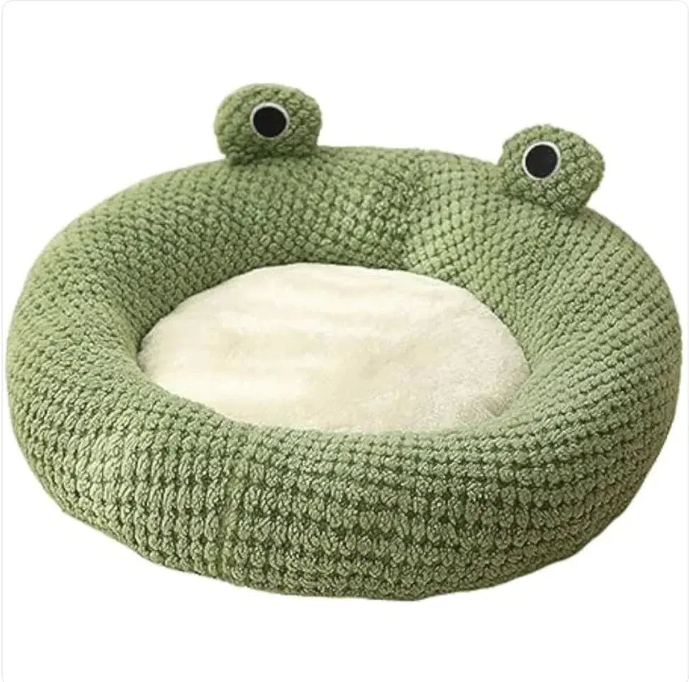 Cartoon Frog-Shaped Pet Bed Bright Supplies