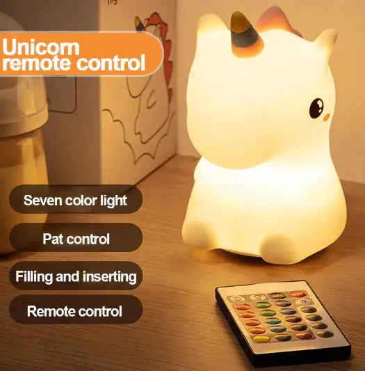 LED Unicorn Bedside Night Light Bright Supplies