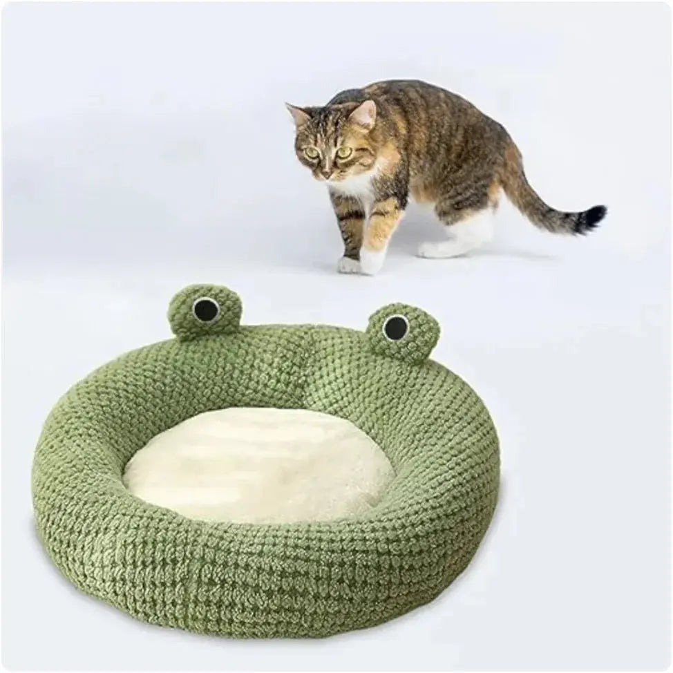 Cartoon Frog-Shaped Pet Bed Bright Supplies
