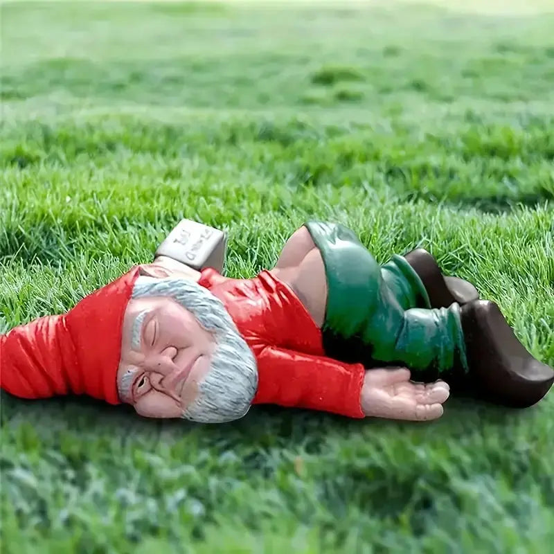 Mischievous Drunken Gnome Statue Bright Supplies